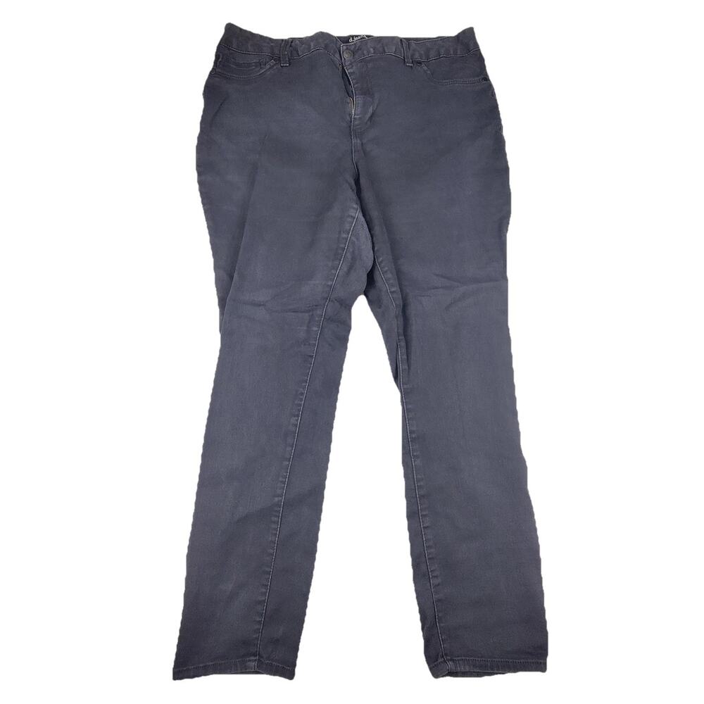 D. Jeans Skinny Jeans Womens 20W Charcoal Gray Dark Wash Stretch Denim 40x29